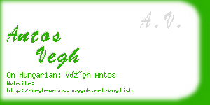 antos vegh business card
